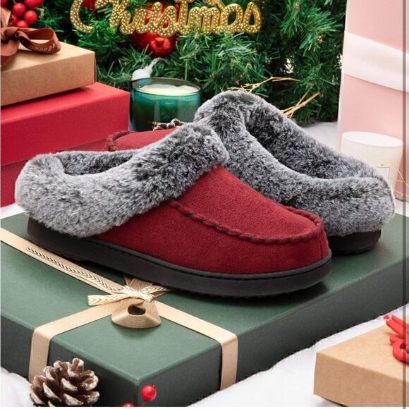 ULTRAIDEAS Women's Micro Suede Slippers with Memory Foam - Picture 3 of 5